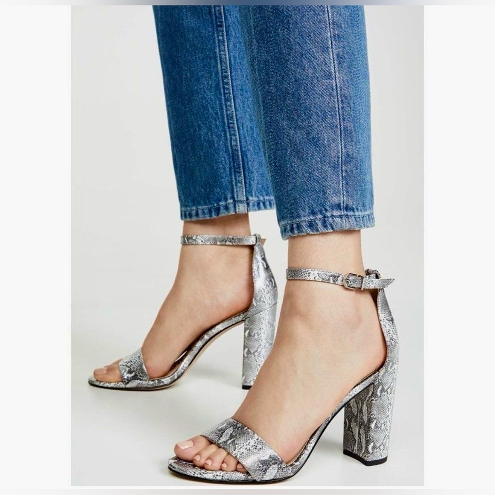 Sam Edelman Yaro Python Embossed Leather Block He… - image 2